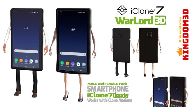 Male & Female Smartphone Characters