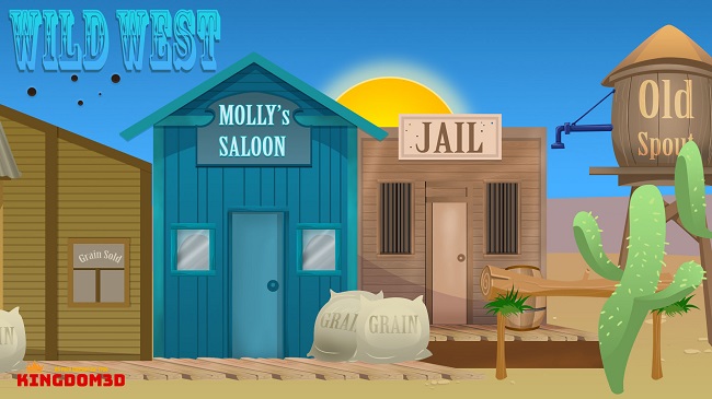 Wild West town Scene