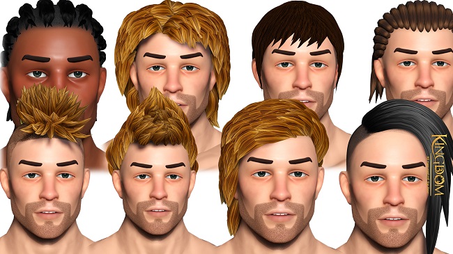 Male Toon Hair 8 Pack
