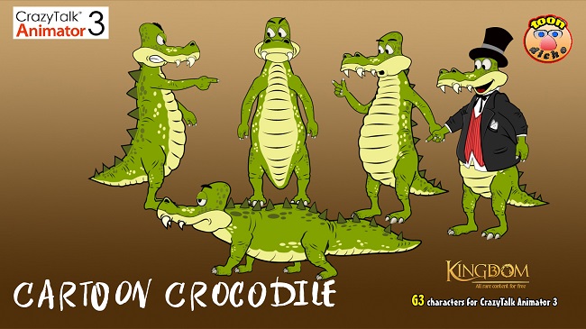 Cartoon crocodile