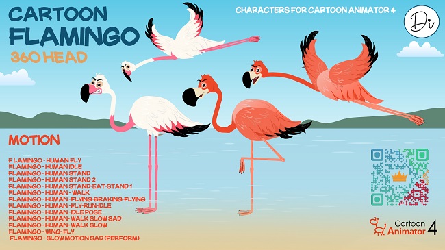 Cartoon Flamingo