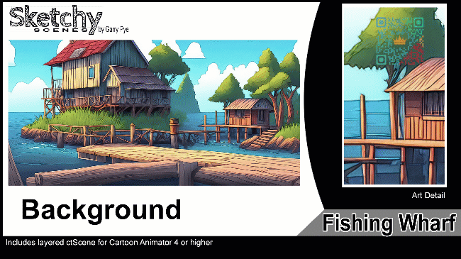 Sketchy Scenes : FIshing Wharf & Ancient Temple