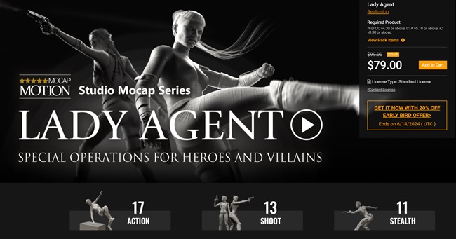 Motion Mocap Series: Lady Agent