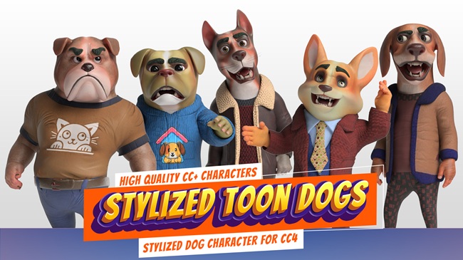 Stylized Toon Dogs Vol.1