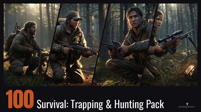 [S-08] Survival - Trapping & Hunting Pack - 100 Motion Clips