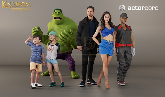 Rigged Characters For Crowd Renderings