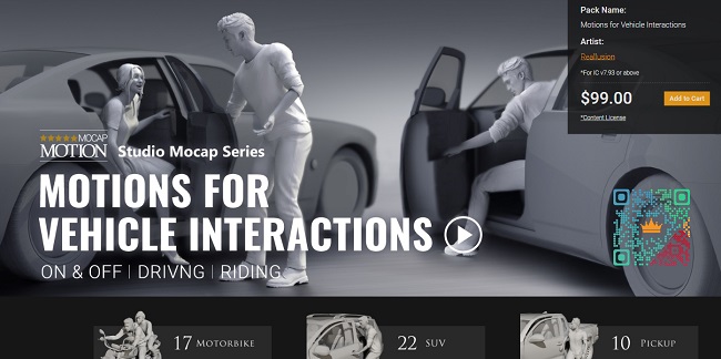 Studio Mocap Series - Motions for Vehicle Interactions